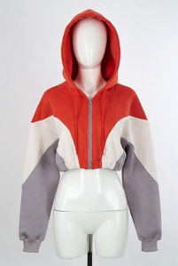 High Quality New Arrival Cotton Women <b>Crop</b> Top Hoodie 100% Cotton Long Sleeve Casual Clothing Fashion <b>Crop</b> Hoodies - Product Image 1