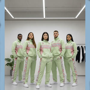 Conjunto Deportivo Reflectante Personalizado 2025 para Hombre, Chaqueta Cortavientos y Pantalones, Traje Cortavientos al por Mayor OEM para Hombre - Product Image 2