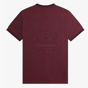 เสื้อยืดโอเวอร์ไซส์พรีเมียมสำหรับผู้ชาย สวมใส่สบาย ระบายอากาศได้ดี แห้งเร็ว แขนสั้น ผ้าคอตตอนผสม ลำลอง ปักลายเรียบง่าย รับผลิตแบบ OEM ODM - Product Image 2