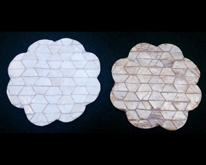 Sous-verres en coquille de Capiz faits à la main, sous-verres en nacre naturelle, vente en gros, décoration d'intérieur, accessoires de table - Product Image 3