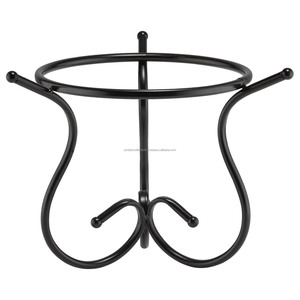 Hot Selling Iron Gazing Ball Stand Handmade Outdoor Patio <b>Garden</b> Decoration Rectangle Black Powder Coat Ambience Lifestyle - Product Image 5