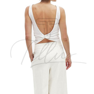 Camisetas sin mangas personalizadas de alta calidad para mujer, camisetas de yoga para verano, camisetas sin mangas para mujer, camisetas lisas para mujer - Product Image 4