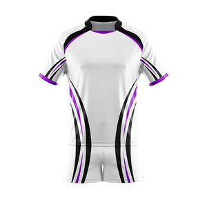 Impression par sublimation complète, uniformes de rugby personnalisés, maillot et short de rugby pour hommes, séchage rapide - Product Image 1