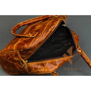 Ladies <b>Tote</b> Handbag Genuine Leather Designer <b>Bags</b> for Women with Zipper Closure - Product Image 6