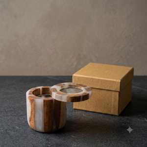Brûleur d'encens en bois de santal fait main, attrape-cendres, aspect marbre, mini porte-bakhoor portable pour décoration religieuse, maison, Ramadan, mariage - Product Image 3