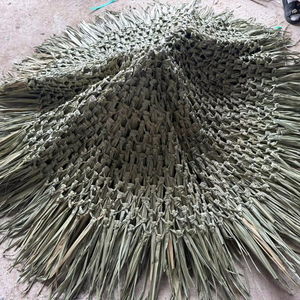 99 Gold Crafts Sandy Hawaii Yellow/Natural Green Palm Leaf Thatch Umbrella Roof 1.6m-2.6m 3-4 People Beach Bar Resort Shade - Product Image 1