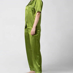 Ropa de Dormir para Mujer, Conjunto de 2 Piezas, Ropa de Noche/Traje de Alta Calidad, Ropa de Casa, Conjunto de Pijama de Seda - Product Image 3