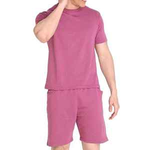 ขายส่งชุดเซ็ตเสื้อยืดกางเกงขาสั้นผู้ชายฤดูร้อนปี 2026 ผ้าเจอร์ซีย์คอตตอน 100% หนัก 180 กรัม ลายบล็อกสี - Product Image 6