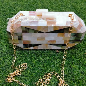 Bolso de mano hecho a mano y vintage de metal de nácar, bolso de mano de fiesta de artesanía RF a precio mayorista - Product Image 2