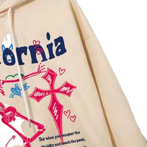 Sudadera con capucha estampada personalizada para hombre, estilo pulóver en tela transpirable y cómoda, forro polar de algodón/forro polar de poliéster - Product Image 1