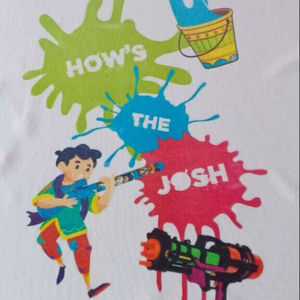 T-shirt décontracté pour homme Happy Holi, 100% polyester, col rond et manches régulières, écologique, séchage rapide, 160 g/m², coupe régulière - Product Image 3