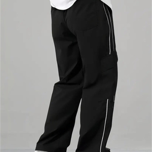 Pantalones unisex de pierna ancha estilo urbano, holgados, bordados, informales, gruesos, tipo jogger, streetwear, para hombre, personalizados - Product Image 1