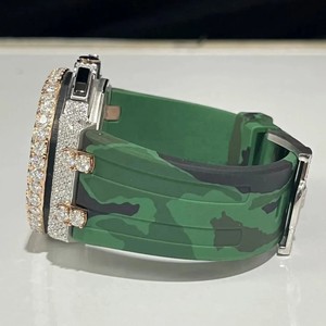 Stylish Classic Elegant Luxury <b>Watch</b> VVS Moissanite <b>Diamond</b> Glass Mixed <b>Watch</b> 20mm Crafted Sparkling Iced Stainless Steel <b>Watch</b> - Product Image 3