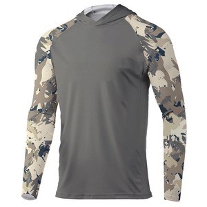 Camiseta Deportiva de Manga Larga con Capucha para Hombre, Estampado Tropical Turquesa, Tejido Transpirable de Poliéster, para Verano - Product Image 6