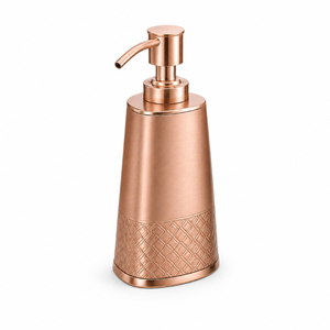 Gold <b>Soap</b> Dispenser Metal Hammered Lotion Pump Ribbed Bathroom Accessories <b>Refillable</b> Liquid <b>Hand</b> Wash Bottle For Luxury Hotel - Product Image 3