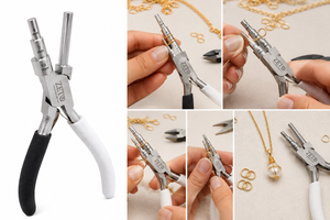 Alicates profesionales de mandril pequeño para envolver y formar anillos, de acero inoxidable, para joyería, con agarre suave y resorte. - Product Image 2