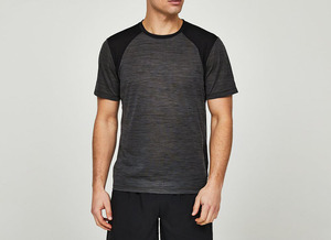 Men's Short Sleeve <b>Raglan</b> T-Shirt O-Neck Regular Fit Solid Color Knitted Polyester Quick Dry Sporty <b>Top</b> - Product Image 3