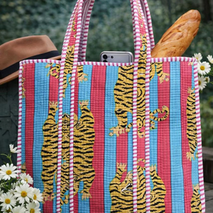 Bolsa de tela de algodón con estampado en bloque, hermosa bolsa de tela premium, popular bolsa de mercado hippie acolchada de algodón con estampado a mano indio. - Product Image 1