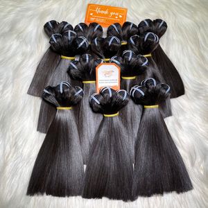 6 8 Pouces Trame Os Droite Extensions de Cheveux Vietnamiens Naturels Courte Longueur Usine Prix de Gros - Product Image 3