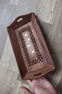 Handmade Vintage Wooden Serving <b>Tray</b> Wood <b>tray</b> <b>Breakfast</b> <b>tray</b> Kitchen <b>Tray</b> - Product Image 2