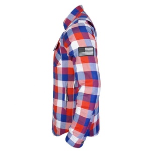 OEM Custom <b>Men</b>’s Kevvlar Lined Motorcycle <b>Flannel</b> Riding <b>Shirt</b> Protective Level 2 Pads High Quality Biker Wear - Product Image 4