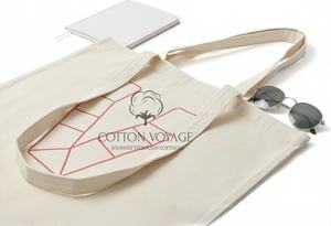 Sacs shopping personnalisés à long manche, impression logo, best-seller ART-701-01, sacs shopping en coton de haute qualité, en vente - Product Image 3