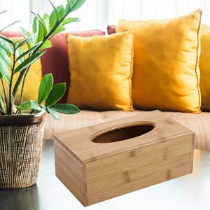 Caja de pañuelos de madera de acacia con diseño único, forma rectangular, para decoración de mesas de cafeterías y hoteles, a precio económico. - Product Image 6