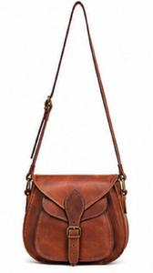 Vintage Genuine Leather Fashion Saddle Crossbody Bag for Women Handmade <b>Shoulder</b> Purse with Adjustable <b>Strap</b> Daily Life Use - Product Image 5