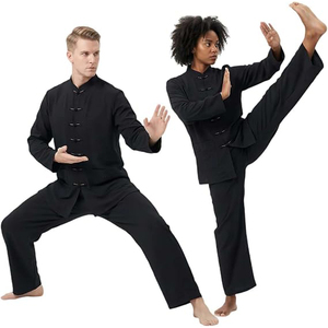 Costume Tang personnalisé avec logo, vente en gros OEM, uniforme traditionnel chinois, veste de Kung Fu - Product Image 3