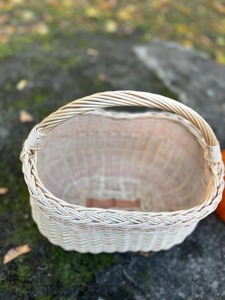 White Handmade Wicker <b>Basket</b> Handle Artex Green Earth Eco-Friendly Natural Rattan Modern <b>Rectangle</b> Multifunction <b>Storage</b> <b>Basket</b> - Product Image 2