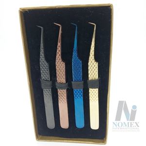 Sharp Logo personnalisé ensemble de pinces à épiler enduites de couleur réfléchissante pour les cils outils de cils de soins personnels durables taux de vente d'usine - Product Image 5