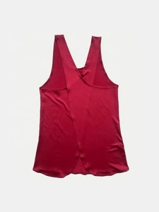 Women's O-Neck Sleeveless Solid Knitted Eco-Friendly Breathable Polyester/Cotton Tank <b>Top</b> Casual Summer Style Red - Product Image 2