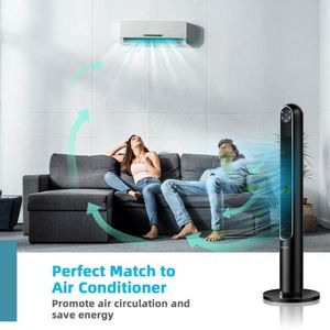 Ventilatore a Torre Oscillante da 42 Pollici con Display Intelligente, Telecomando, Altezza Regolabile e Nebulizzatore - Spina UK/AU - Product Image 5