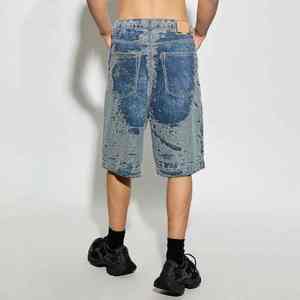 Shorts en jean slim déchirés pour homme, style cool et élégant, haute qualité, résistants aux plis, légers pour l'été, streetwear, fabriqués au Pakistan - Product Image 5