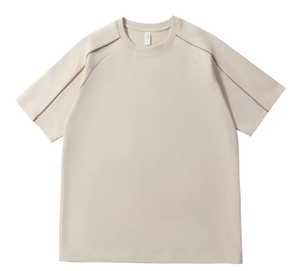 T-shirt décontracté à manches courtes, col rond, 230 grammes, tendance et minimaliste pour l'été - Product Image 4