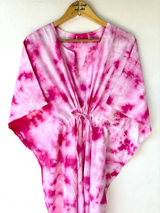 Nuevo Kaftán Naaz Textile de Lujo con Estampado Animal, Cuello en V, Cordón Ajustable, Manga Corta, Corte Evase, Estilo Indio, 100% Algodón, con Encaje, para Mujer, Verano - Product Image 3