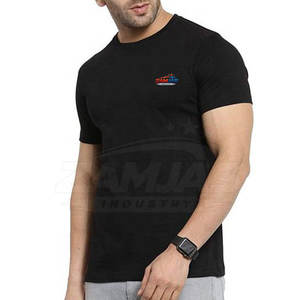 Camiseta de hombre al por mayor con logo personalizado impreso, 100% algodón, cuello redondo, corte holgado, servicio OEM personalizado, camiseta lisa de color sólido para hombre - Product Image 5