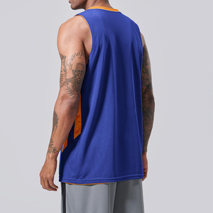 Wholesale Latest Men's <b>Basketball</b> Jerseys Uniforms 100% Polyester Eco-Friendly & Anti-Bacterial Sleeveless Comfortable Wear - Product Image 3