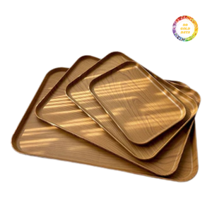 Bandeja de Servir de Madera Resistente con Estructura Plana, Ideal para Presentación de Alimentos, Organización de Almacenamiento y Fines Decorativos - Product Image 1