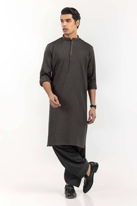 Men Classic Shalwar Kameez Elegant Plain Design Soft Fabric Traditional Clothing For Daily And Formal Occasions - Product Image 3