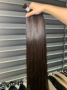 Cabello humano virgen de lujo a granel al por mayor de fábrica Natural negro sedoso suave enredo libre de desprendimiento - Product Image 2