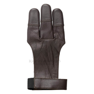 Guantes Profesionales de Tiro con Arco, Reforzados en los Dedos, de Cuero, Duraderos, Cómodos, Ligeros, para Tiro al Blanco y Uso en Campo - Product Image 1