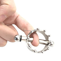 Pinces à tétons magnétiques couronnées en gros, en acier inoxydable, design fantaisie, jouets personnalisés, accessoires BDSM