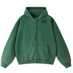 KM Venta al por Mayor Sudaderas y Hoodies Casuales para Hombre, 100% Algodón, Lavado Ácido, Cierre Completo, Lisas y Personalizables de Alta Calidad - Product Image 3