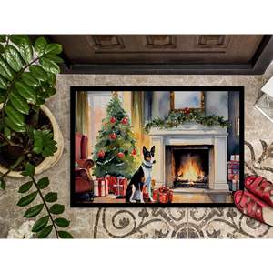 Basenji Cozy Christmas <b>Doormat</b> Non Slip Washable Low Pile 24H X 36W Indoor and Outdoor Front Door Mat for Entryway - Product Image 3