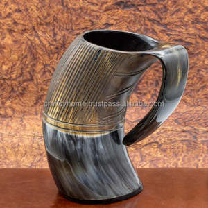 Tasse en corne de buffle 100% de qualité supérieure faite à la main et tasses à boire Viking disponibles aux prix de gros - Product Image 3