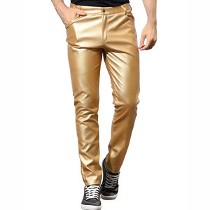 Pantalon en cuir décontracté léger et droit pour homme, imperméable et respirant, prix de gros abordable pour adultes - Product Image 1