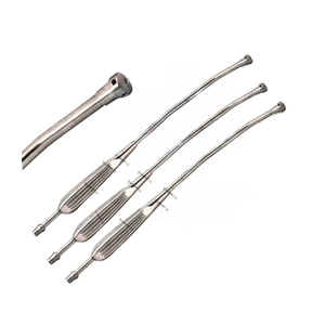 Juego de 3 Tubos de Succión Largos de Alta Calidad, 45 cm, para Cirugía Torácica, VAT, ORL, Aspirador Reutilizable, Instrumentos Quirúrgicos de Acero Inoxidable - Product Image 1