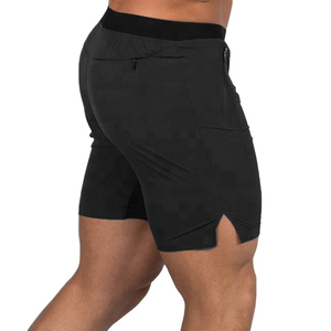Pantalones Cortos Deportivos OEM para Hombre, con Forro, Bolsillos Dobles, 100% Algodón, Secado Rápido, Cierre con Cordón, Ropa Deportiva - Product Image 1