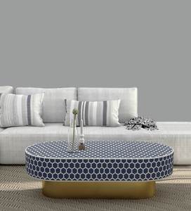 Mesa de Centro con Incrustaciones de Hueso, Mueble Artístico Hecho a Mano, Patrón de Mosaico Premium, Sofisticado para el Interior del Salón - Product Image 5